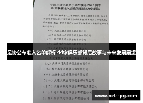 足协公布准入名单解析 44家俱乐部背后故事与未来发展展望
